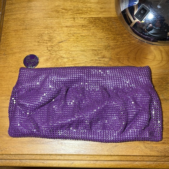 Henri Bendel RARE Vintage Shiny Mesh Clutch Bag - Picture 2 of 7